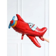 Parti Adresi Kırmızı Uçak Folyo Balon Parti Balonu 86 cm