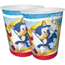 Parti Adresi Sonic Temalı Bardak Doğum Günü Karton Bardak