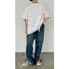 Pinkys Fiyonklu Tasarım Oversize T-Shirt