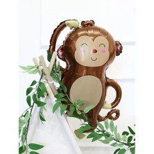 Parti Adresi Maymun Figürlü Folyo Balon Doğum Günü Parti Balonu 90 cm