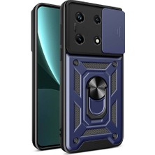 Kilifone - Infinix Note 30 Pro - Kılıf Sürgülü Kamera Korumalı Yüzüklü Çift Katman Zırh Tank Vega Kapak