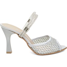 Ayakkabı Fuarı Elit 24YBSK89T Kadın Abiye Ayakkabı Gümüş