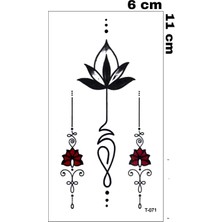 Mecit Tuhafiye Lotus Çiçeği Vucut Için Geçici Dövme
