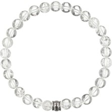 Zeynep Büyükbay Kristal Kuvars Doğal Taş Bileklik (6mm Küre Kesim)