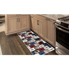 Colorix Carpet Kaymaz Taban Tezgah Önü Mutfak Paspası 75X150 cm No: 1541