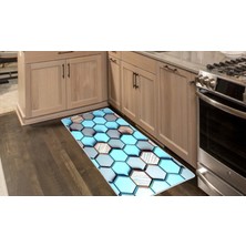 Colorix Carpet Kaymaz Taban Tezgah Önü Mutfak Paspası 75X150 cm No: 966