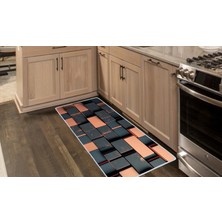 Colorix Carpet Kaymaz Taban Tezgah Önü Mutfak Paspası 75X150 cm No: 976