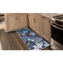 Colorix Carpet Kaymaz Taban Tezgah Önü Mutfak Paspası 75X150 cm No: 970