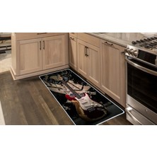 Colorix Carpet Kaymaz Taban Tezgah Önü Mutfak Paspası 75X150 cm No: 1343