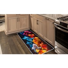 Colorix Carpet Kaymaz Taban Tezgah Önü Mutfak Paspası 75X150 cm No: 1550