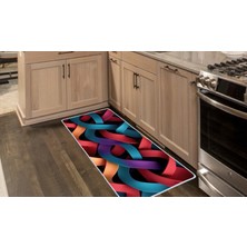 Colorix Carpet Kaymaz Taban Tezgah Önü Mutfak Paspası 75X150 cm No: 980