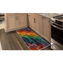 Colorix Carpet Kaymaz Taban Tezgah Önü Mutfak Paspası 75X150 cm No: 1154