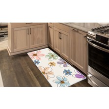 Colorix Carpet Kaymaz Taban Tezgah Önü Mutfak Paspası 75X150 cm No: 1337