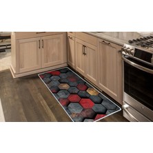 Colorix Carpet Kaymaz Taban Tezgah Önü Mutfak Paspası 75X150 cm No: 881