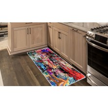 Colorix Carpet Kaymaz Taban Tezgah Önü Mutfak Paspası 75X150 cm No: 1016