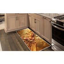 Colorix Carpet Kaymaz Taban Tezgah Önü Mutfak Paspası 75X150 cm No: 1324