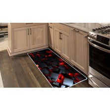 Colorix Carpet Kaymaz Taban Tezgah Önü Mutfak Paspası 75X150 cm No: 1514