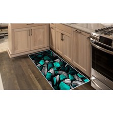 Colorix Carpet Kaymaz Taban Tezgah Önü Mutfak Paspası 75X150 cm No: 1417