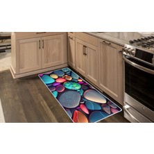 Colorix Carpet Kaymaz Taban Tezgah Önü Mutfak Paspası 75X150 cm No: 1082