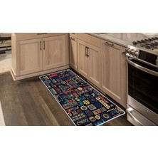 Colorix Carpet Kaymaz Taban Tezgah Önü Mutfak Paspası 75X150 cm No: 989