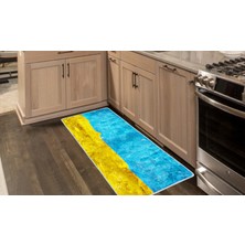 Colorix Carpet Kaymaz Taban Tezgah Önü Mutfak Paspası 75X150 cm No: 1312