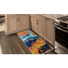 Colorix Carpet Kaymaz Taban Tezgah Önü Mutfak Paspası 75X150 cm No: 1098