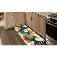 Colorix Carpet Kaymaz Taban Tezgah Önü Mutfak Paspası 75X150 cm No: 1381