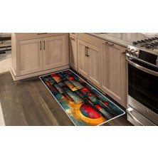 Colorix Carpet Kaymaz Taban Tezgah Önü Mutfak Paspası 75X150 cm No: 1530