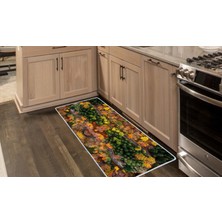 Colorix Carpet Kaymaz Taban Tezgah Önü Mutfak Paspası 75X150 cm No: 1182