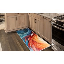 Colorix Carpet Kaymaz Taban Tezgah Önü Mutfak Paspası 75X150 cm No: 876