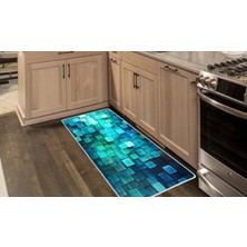 Colorix Carpet Kaymaz Taban Tezgah Önü Mutfak Paspası 75X150 cm No: 1125