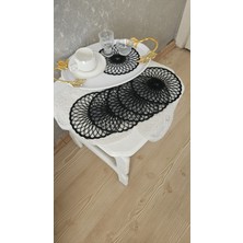 Zesa Home 6 Lı Kahve Yanı Şık Sunum Pçetesi Güpür Tül Peçeteler