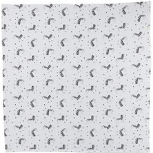 White Zebra Muslin Örtü