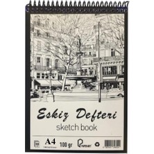 Artlantis Eskiz Defteri A4 Spralli 50 Yaprak 1 Adet 100 gr 210X297 mm Sketch Book Üstten Açılmalı Ezkiz Defteri