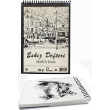 Artlantis Eskiz Defteri A5 Spralli 50 Yaprak 1 Adet 100 gr 148X210 mm Sketch Book Üstten Açılmalı Ezkiz Defteri