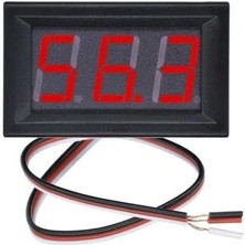 Store Inch Dc 0-100V Dijital Voltmetre-Kırmızı- 3 Kablolu