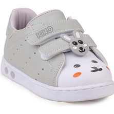 Kiko Kids Bart Cırtlı Işıklı Erkek Bebek Spor Ayakkabı Gri