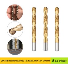 Venoa DIN338 Hss Matkap Ucu Tin Kaplı Altın Seri 5.0 mm