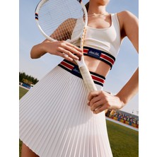 Koton Sporcu Sütyeni Kaplı Renk Kontrastlı Bant Detaylı U Yaka Slim Fit