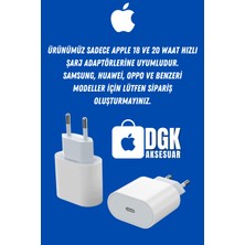 DGK Apple 18-20 Watt Hızlı Şarj Koruyucu Başlığı ve Kablo Koruyucu Set Pembe Biberon Figürlü