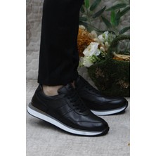 Mehmet Mete 1216 Siyah Casual Rahat  Deri Erkek Ayakkabı