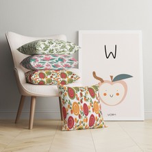 Pegziz W Harfi Alfabe Minimalist Kanvas Tablo - Bebek Odası Dekorasyon - Çocuk Odası Tablo
