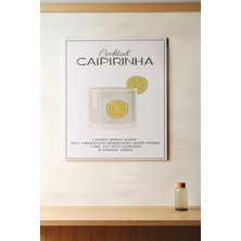 Pegziz Caipirinha Kokteyl Minimalist Kanvas Tablo - Cafe Dekor - Salon Mutfak Için Duvar Dekoru