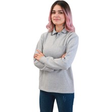 Passus Global Polo Yaka Sweatshirt Unisex Gri 1004PGSTDGRY