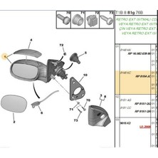 Spj Sağ Mekanik Isıtmalı Ayna 206 (E0900-8154JC-8149KC)