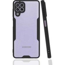 Kilifone - Galaxy M32 Uyumlu Kılıf Kenarı Renkli Arkası Şeffaf Parfe Kapak