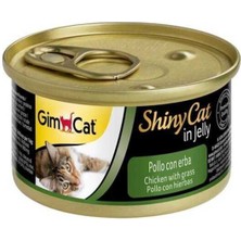 Gimcat Shinycat Tavuklu ve Çimenli Yetişkin Kedi Konservesi 70 gr