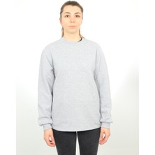 Passus Global Sıfır Yaka Sweatshirt Unisex Gri 1003PGSTDGRY