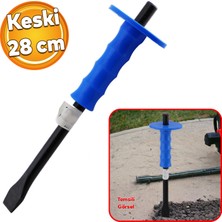 Badem10 Murç Düz Uç Kırıcı Keski Beton Kaya Taş Maden Delici Hilti Ucu 28 cm