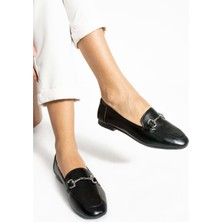 New Optimal Lori Kibar Toka Detaylı Kadın Babet - Siyah - 39